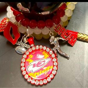 Chiefs stacked bracelets